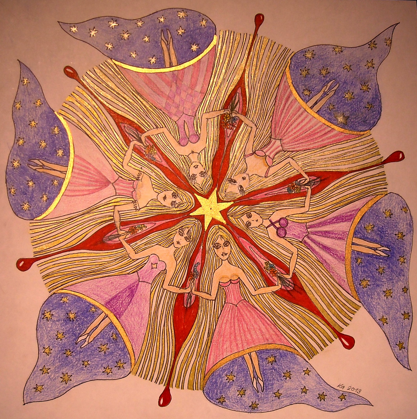 Mandalala No.17, ALL MY STARS 2013, 30 x 30 cm
