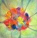 MORE FLOWERS - olejový pastel na plátně 2012, 50 x 50 cm