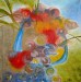 THANK YOU FOR THE FLOWERS - olejový pastel na plátně 2012, 50 x 50 cm